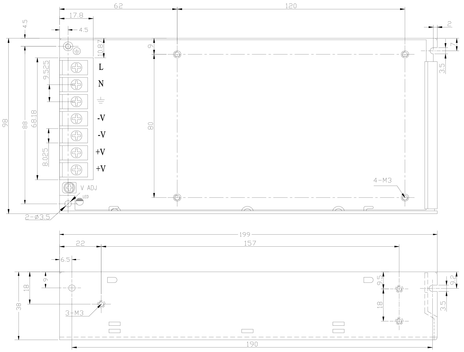 HDP-150B Mechanical Specs