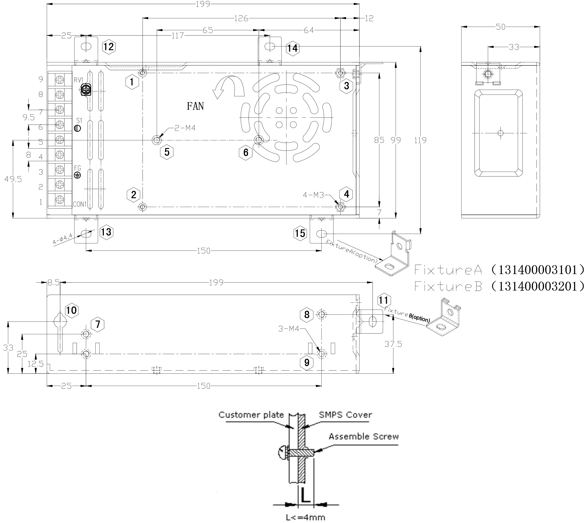 HDP-320A Mechanical Specifications