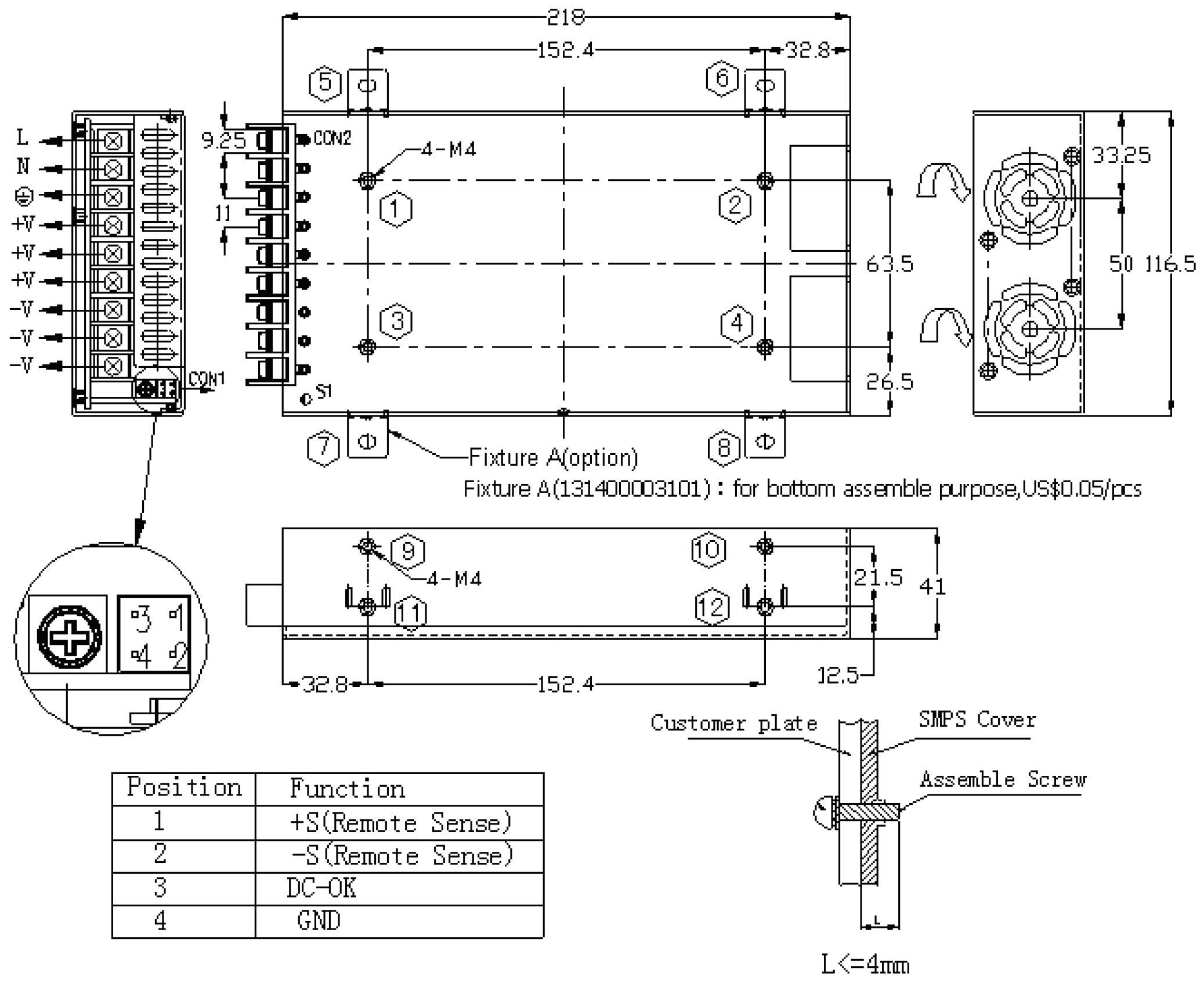 HDP-600 Mechanical Specs