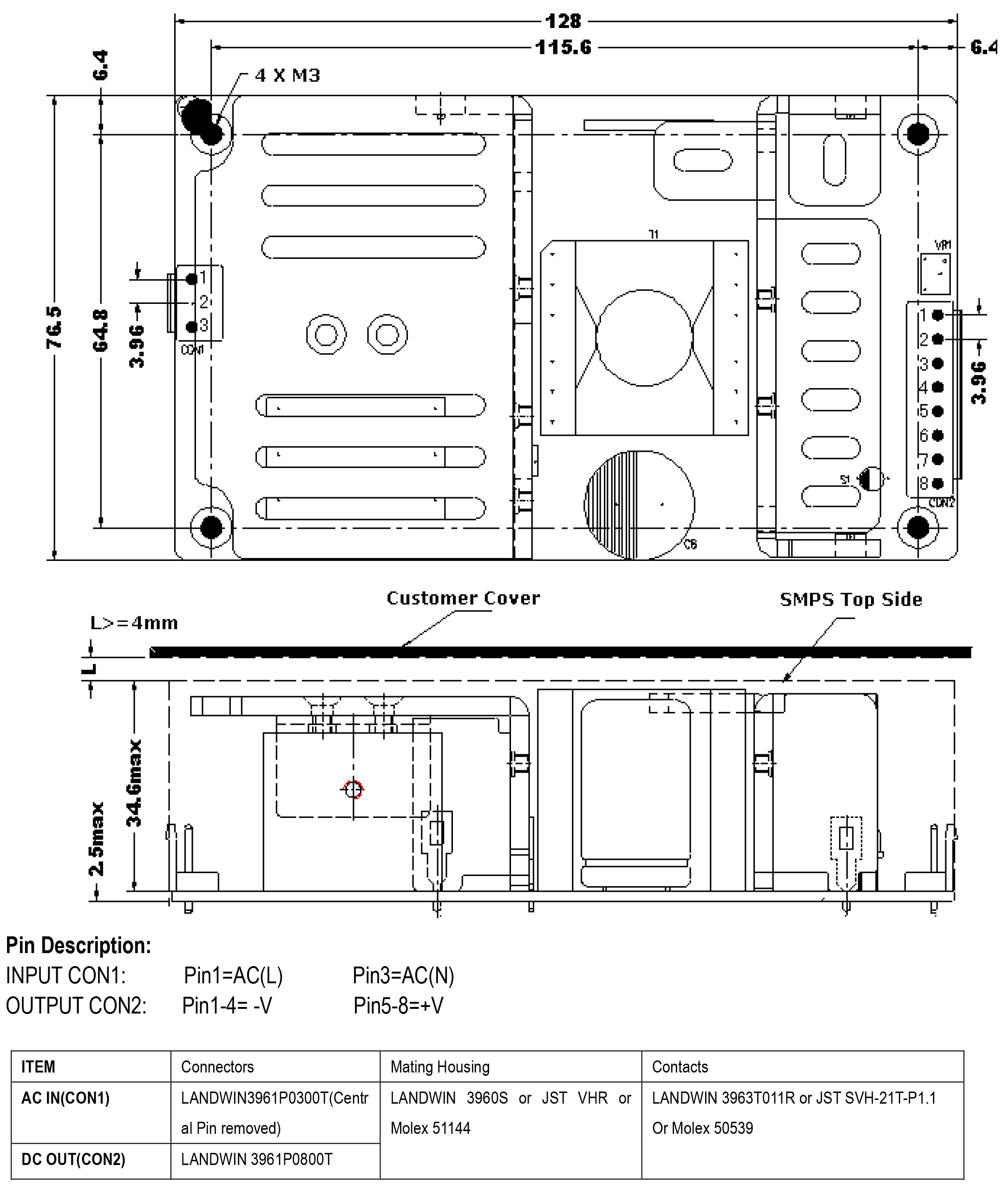 HDP-O-200 Mechanical Specs