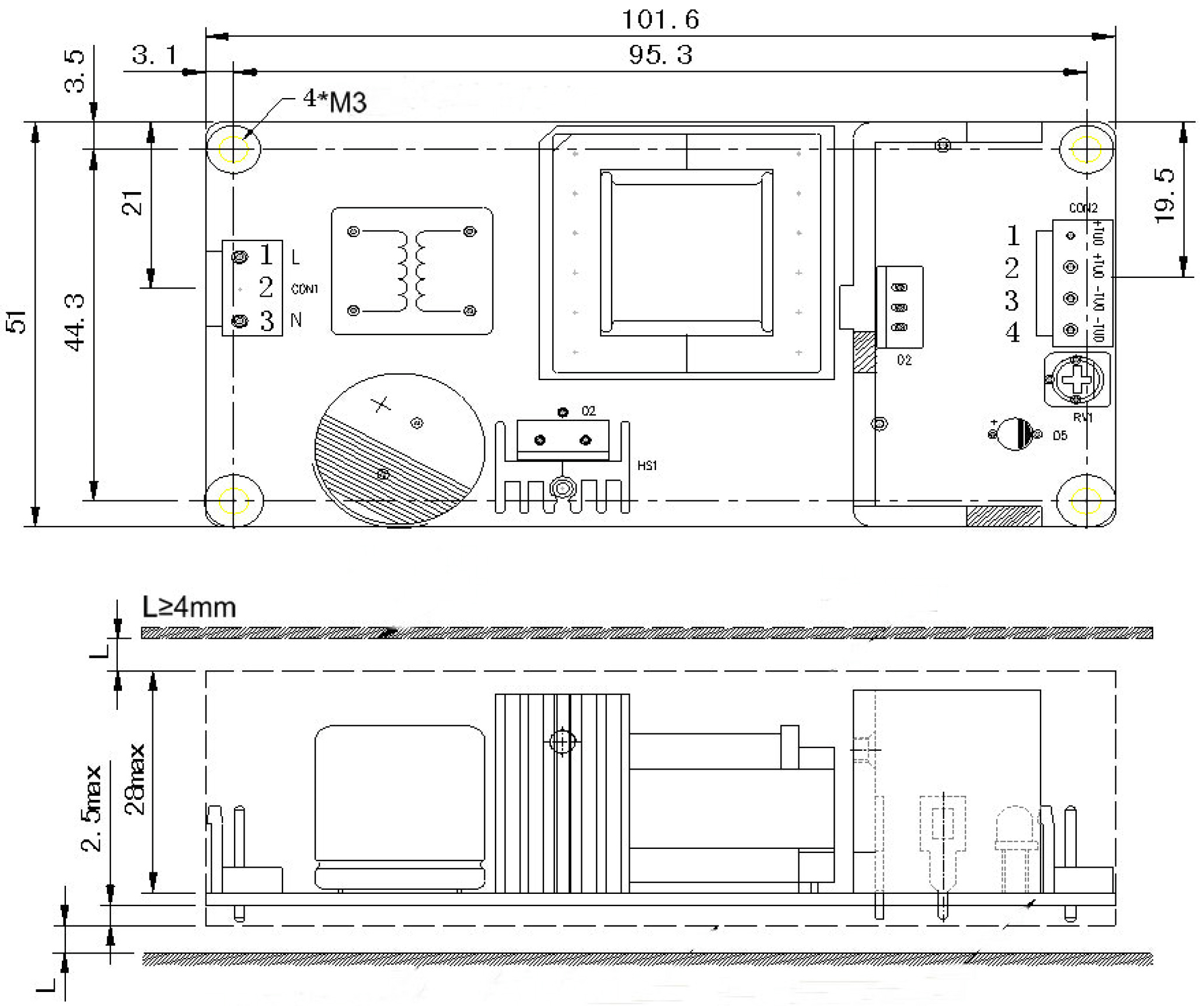 HDP-O-45 Mechanical Specs