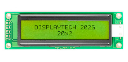 202G Series | 20x2 Character LCD by Displaytech | SEACOMP