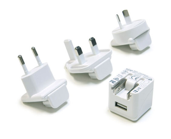 Qb white charger with global ac adapters