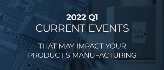 2022 Q1 Current Events that may impact your product's manufacturing